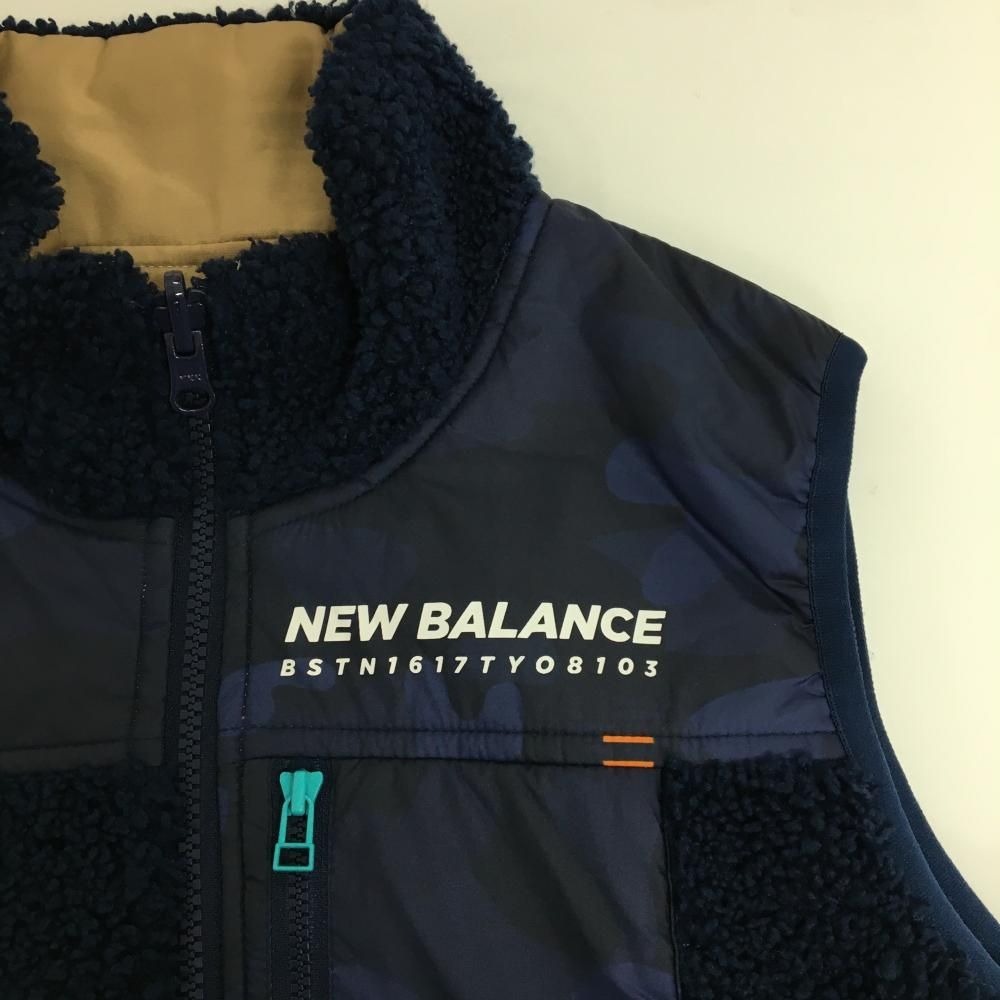 【新品未使用✨】ニューバランスゴルフ S ボアベスト 紺 超美品】ニューバランスゴルフ リバーシブルボアベスト ネイビー