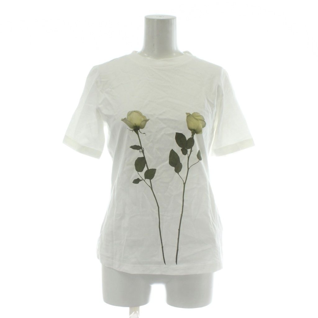 【美品】  MM6 Maison Margiela / エムエムシックスメゾンマルジェラ | 2020SS | フラワープリント クルーネック Tシャツ カットソー | S | ホワイト | レディース MM6 Maison Margiela (エムエムシックス メゾン マルジェラ) ニュース