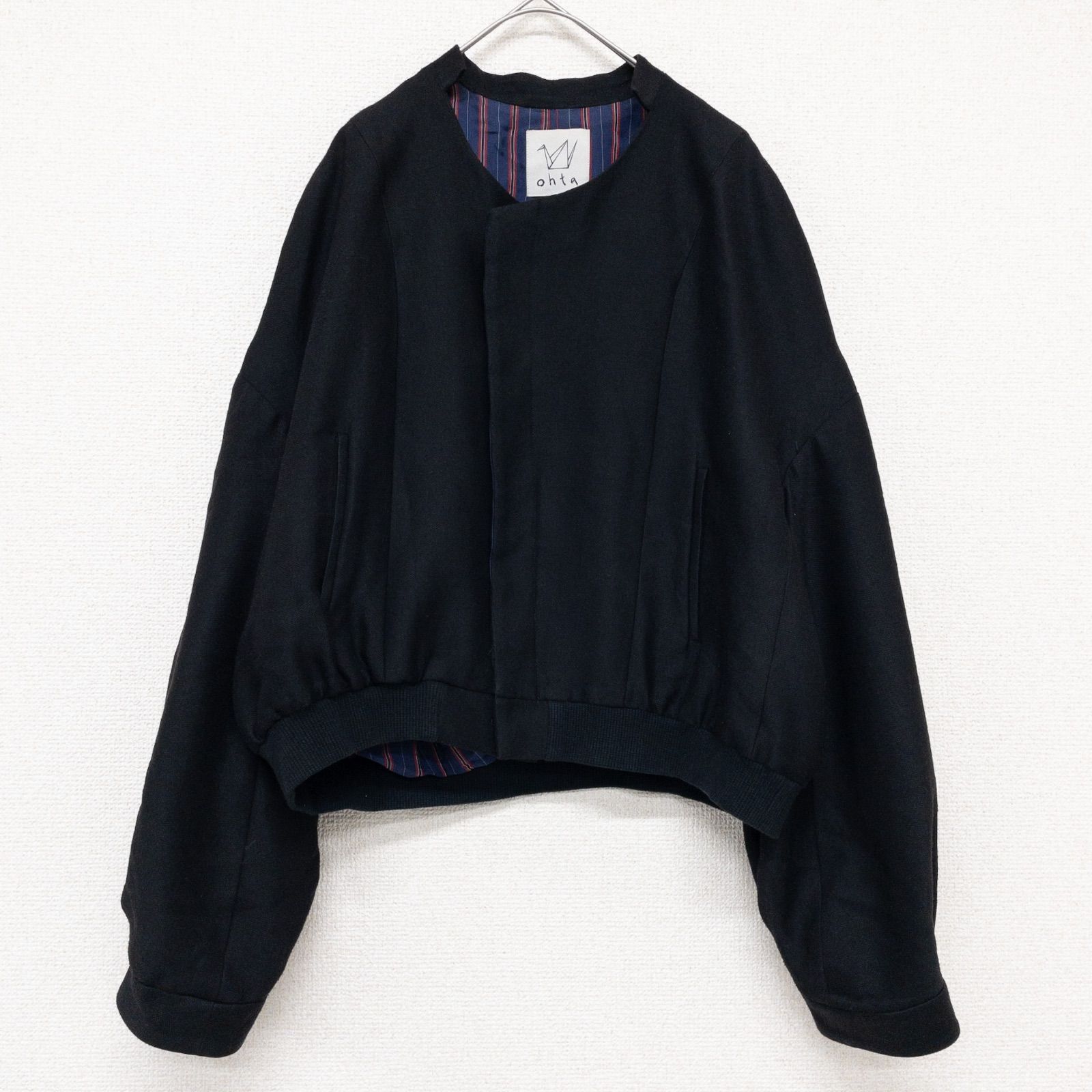 ohta オオタ ジャケット ノーカラー ブルゾン ボリュームスリーブ 
