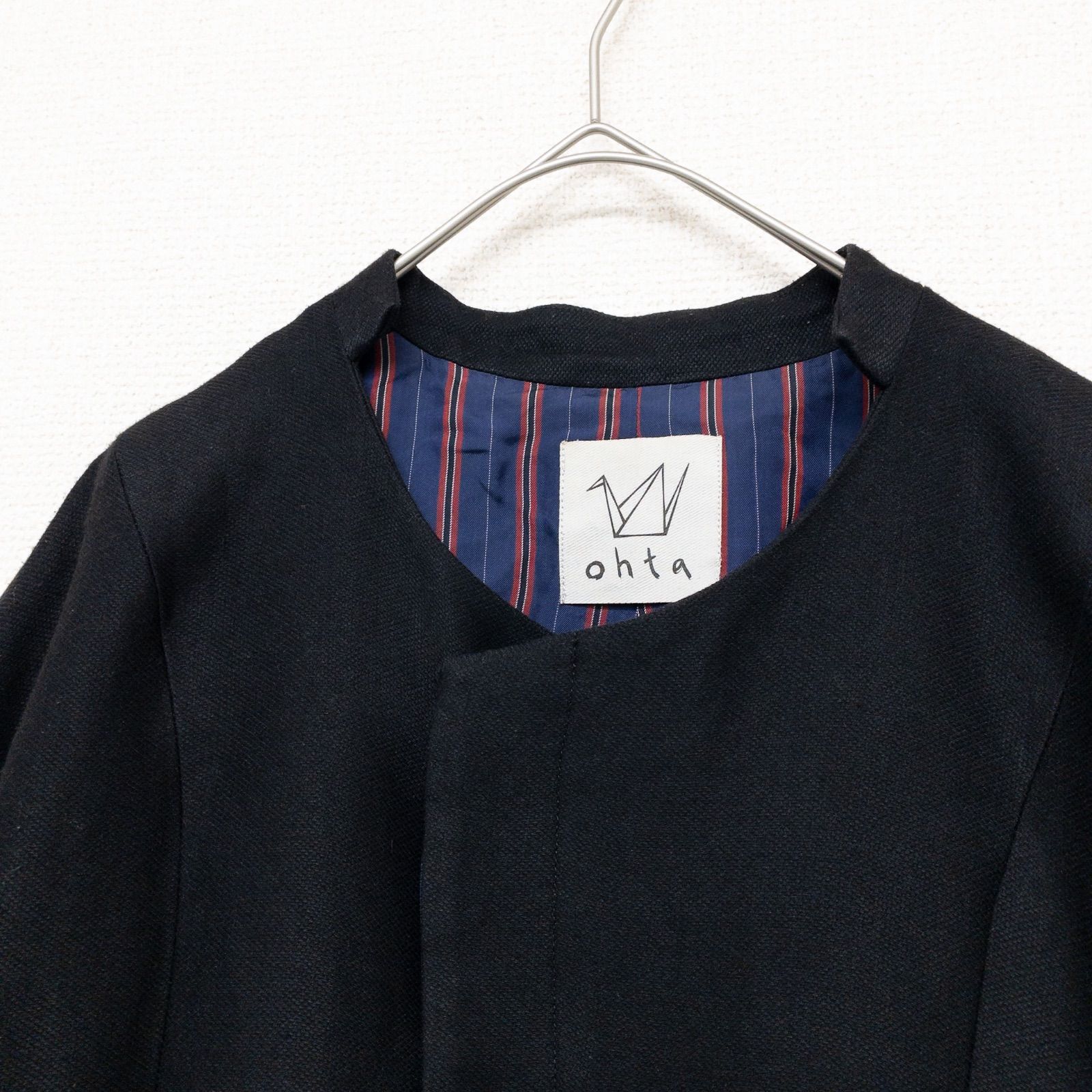 ohta オオタ ジャケット ノーカラー ブルゾン ボリュームスリーブ 