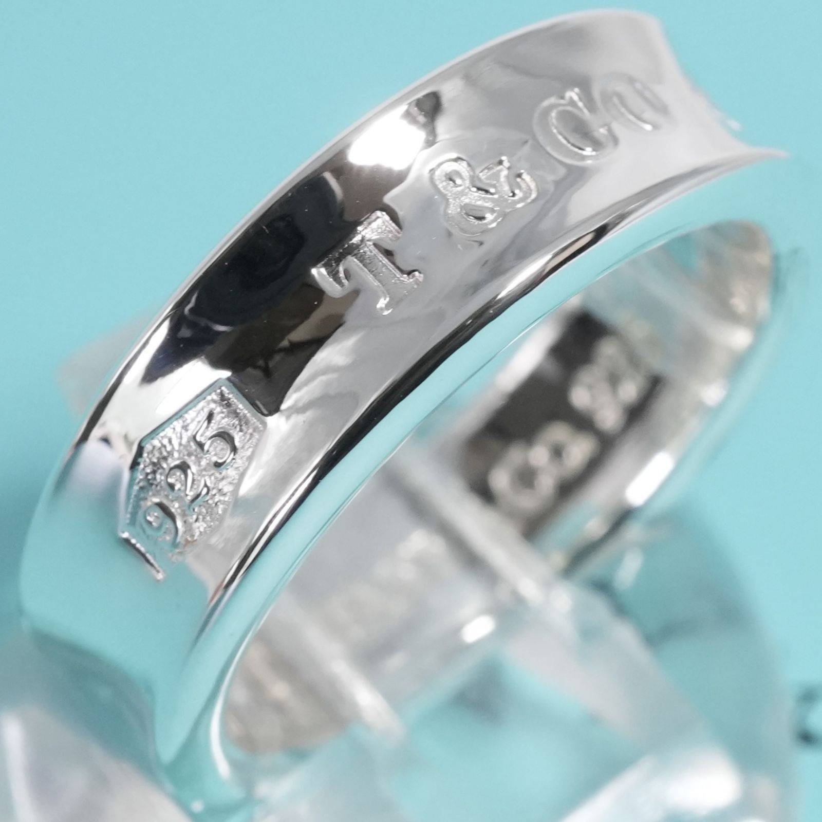 極美品20号 ティファニー 1837 ナロー ミディアム リング/25-2487