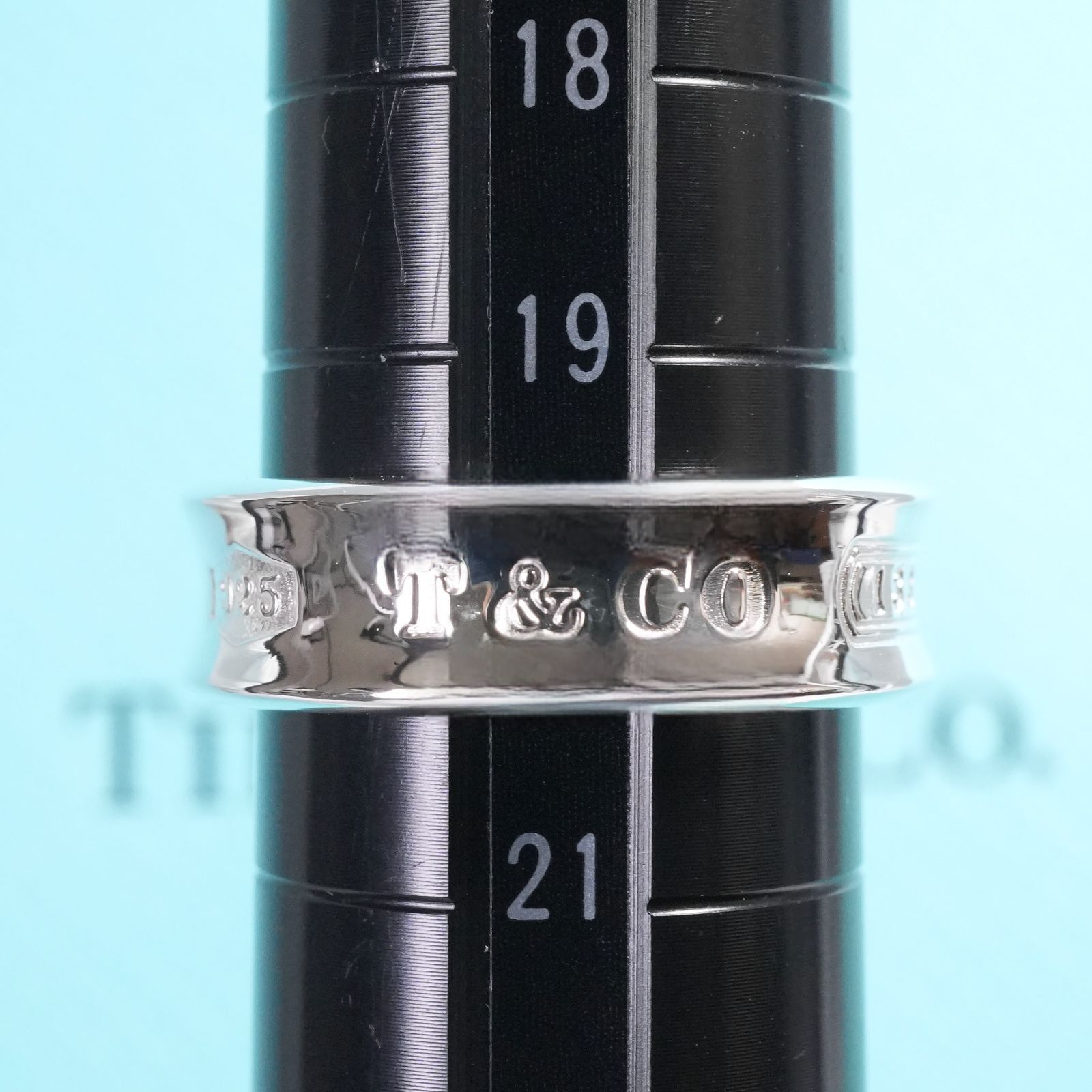 極美品20号 ティファニー 1837 ナロー ミディアム リング/25-2487