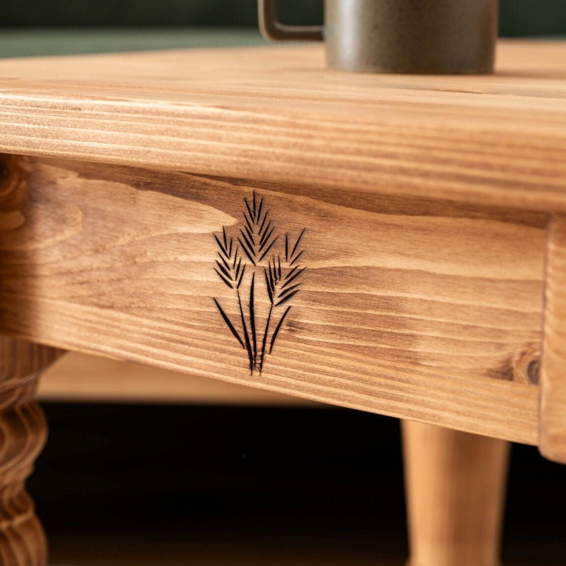 ♪カントリー調 天然木 センターテーブル ［幅100cm］ ローテーブル