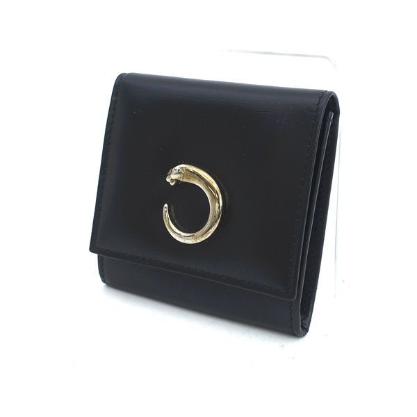 Cartier / カルティエ □パンテール コインケース レザー 黒 シルバー