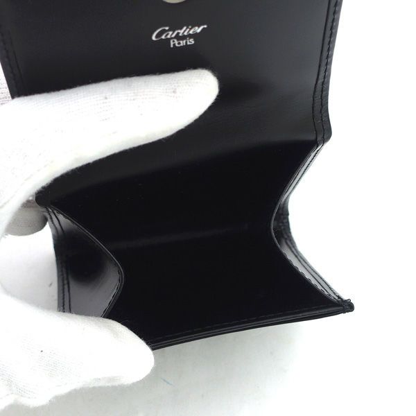 Cartier / カルティエ □パンテール コインケース レザー 黒 シルバー