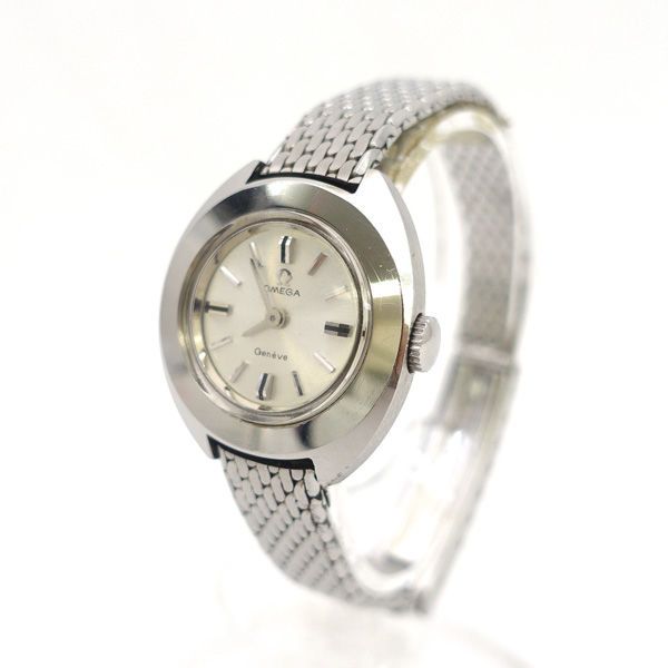 OMEGA / オメガ ◇手巻き ジュネーブ プラ風防 メッシュベルト 