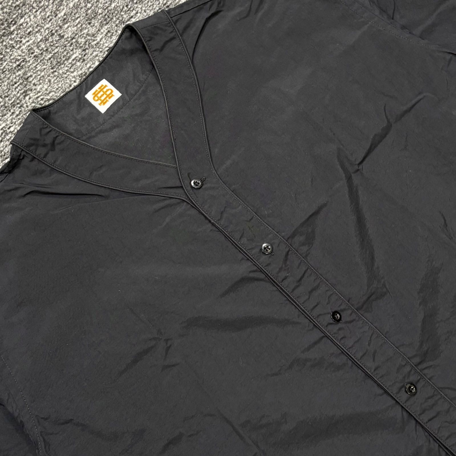 美品 SEE SEE Nylon Baseball Shirts Black XXXXL シーシー ナイロン