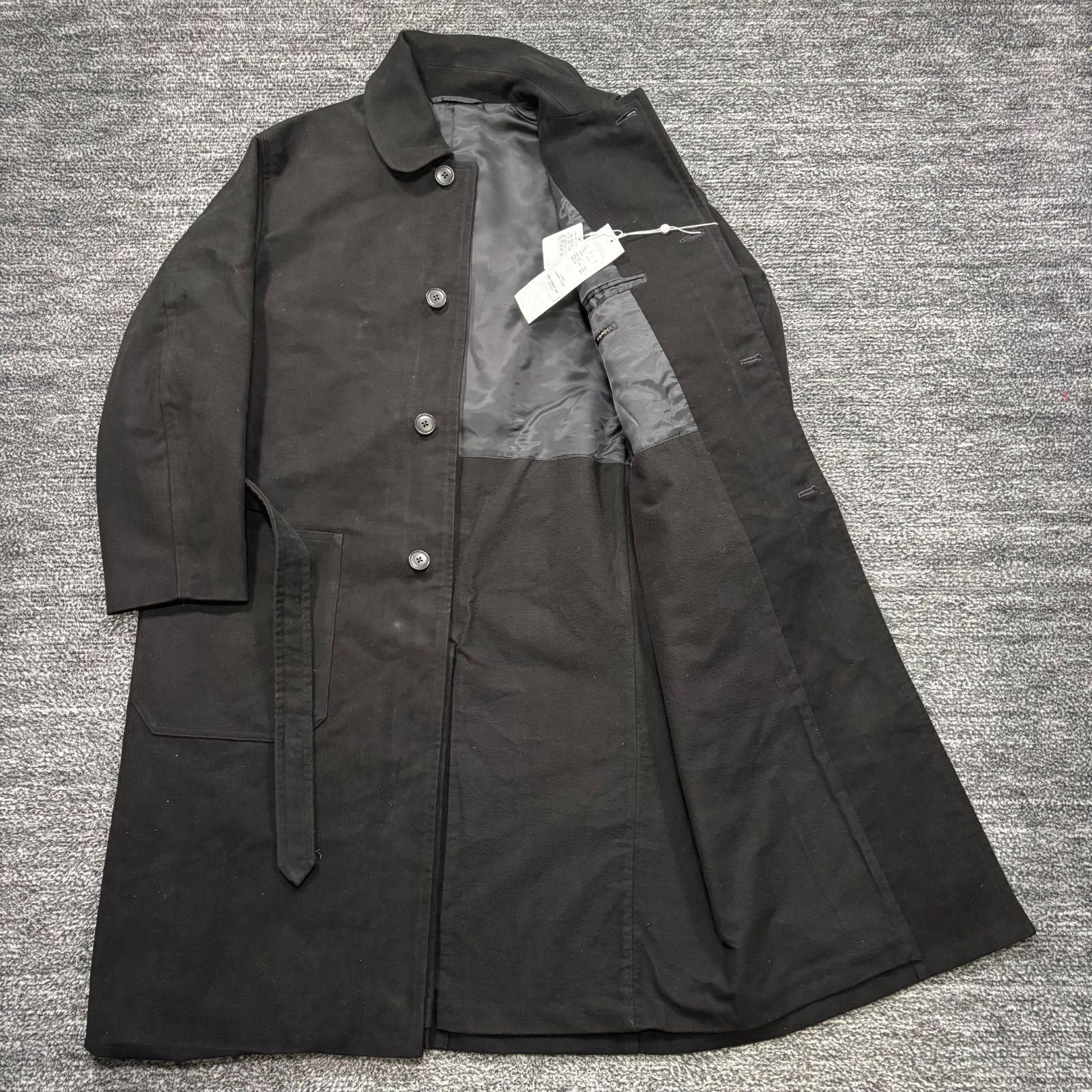 未使用品 comoli 25aw モールスキンミリタリーコート 1 BLACK C03