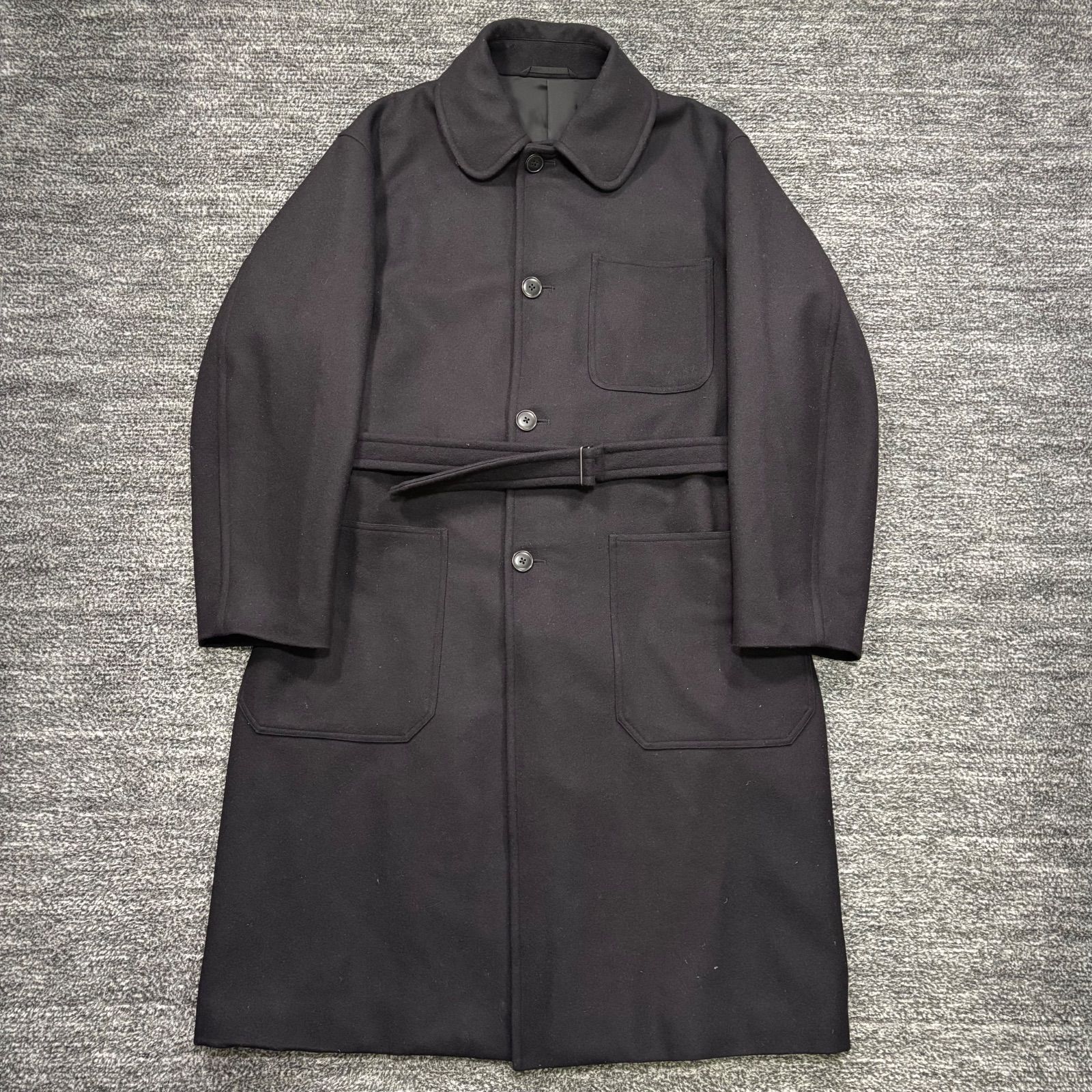 未使用同様品 comoli 24aw ウールカシミヤ ミリタリーコート A03-04009