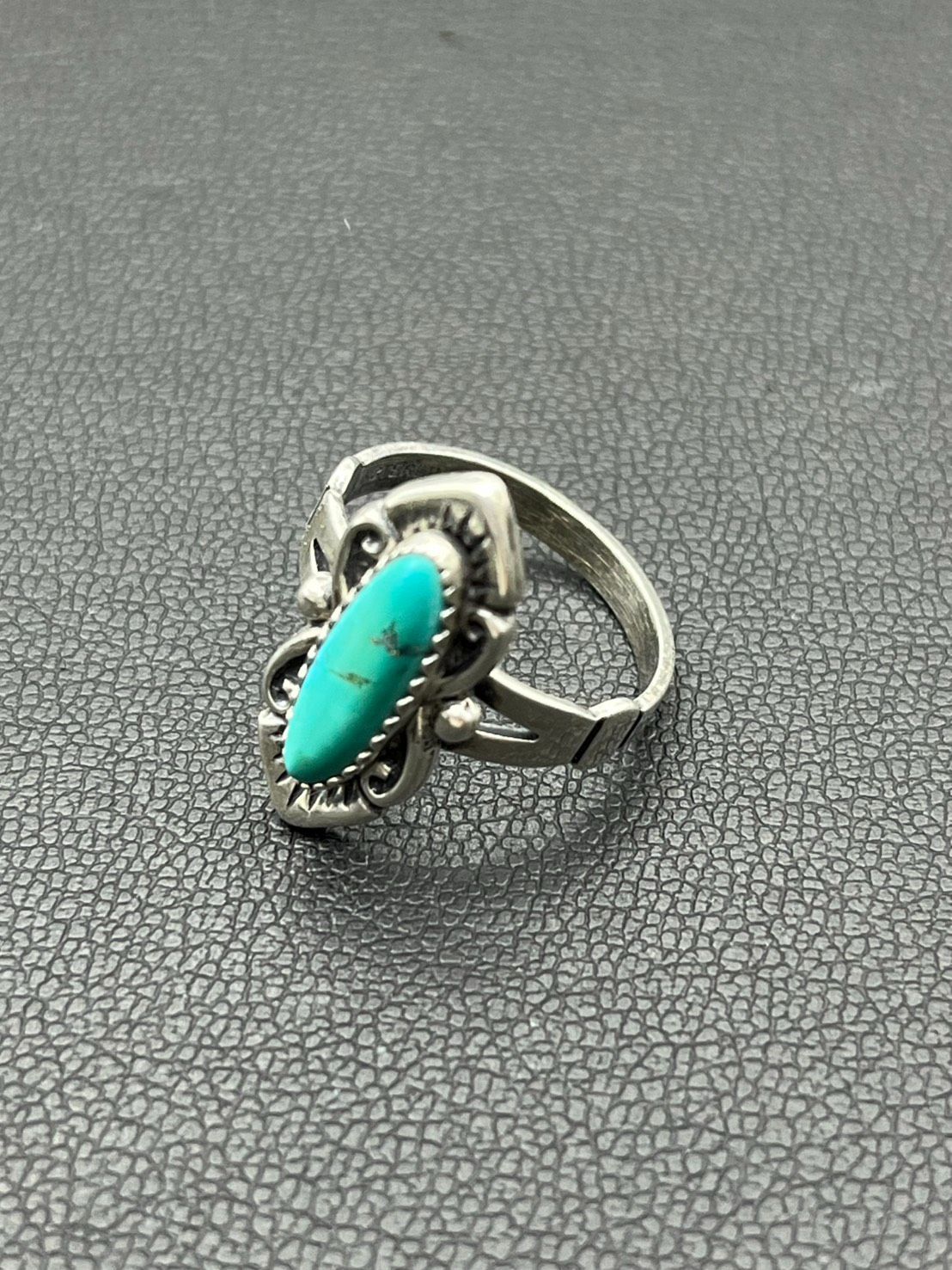 ヴィンテージ ナバホ族 ターコイズ リング スターリング刻印 11号