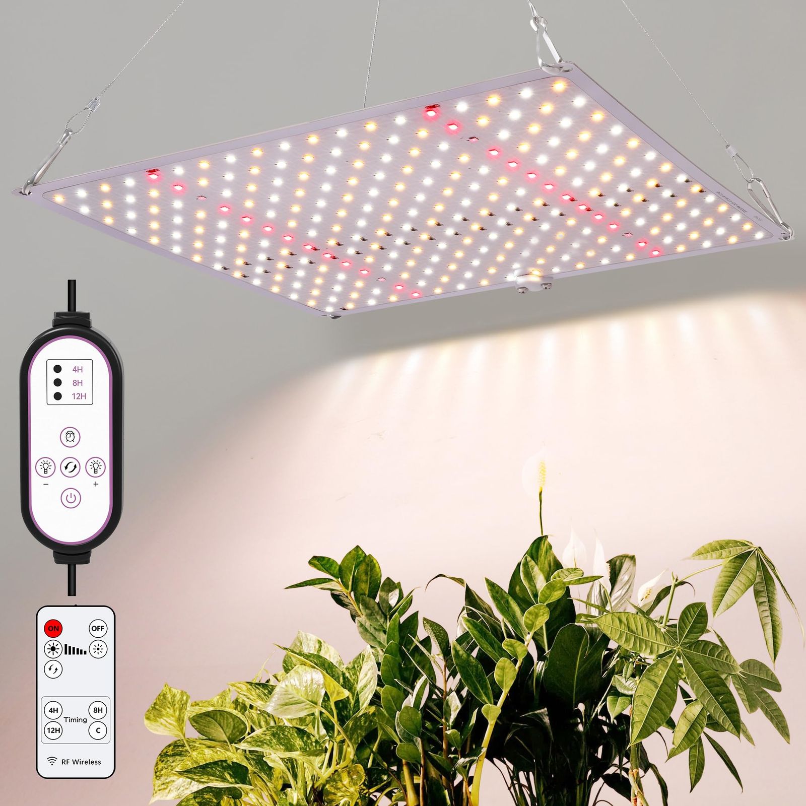 新品 植物育成ライト LED パネル 72W【 無線リモコン・遠隔操作 】266