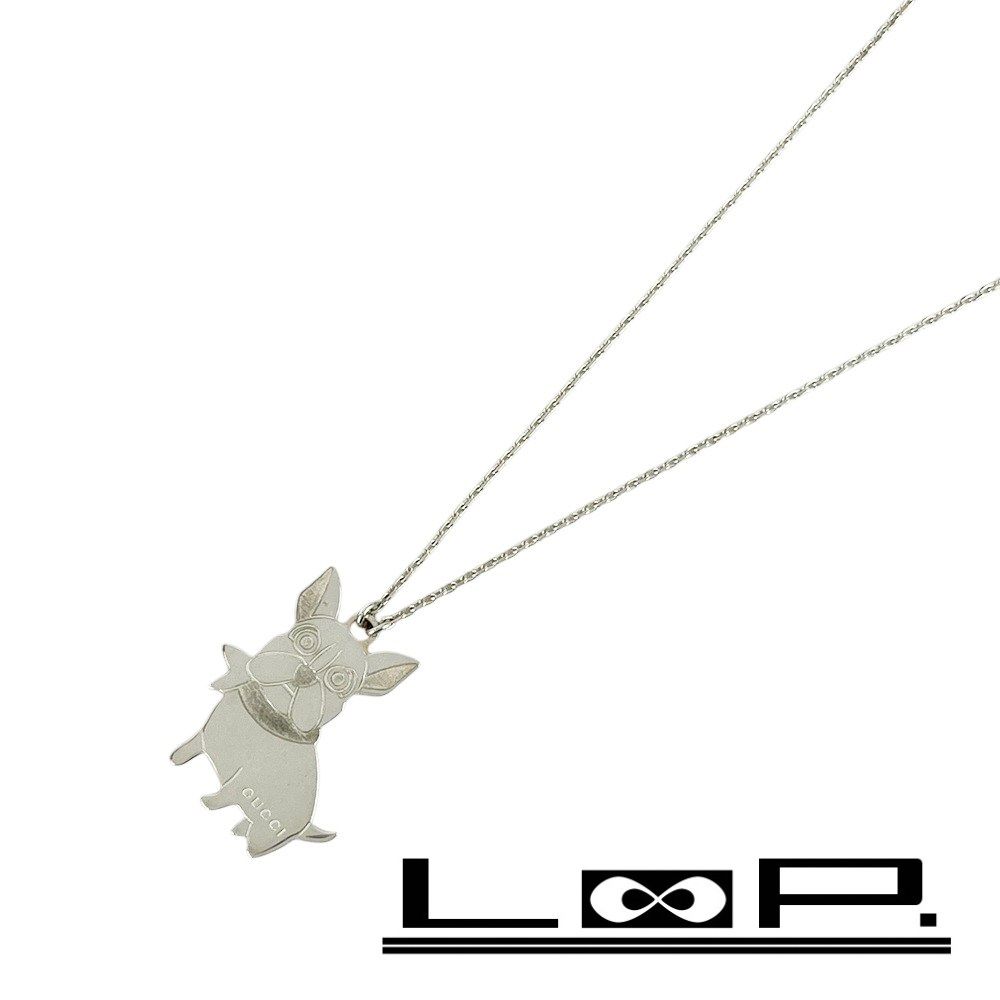 グッチ □美品□ フレンチブルドッグ ネックレス アクセサリー