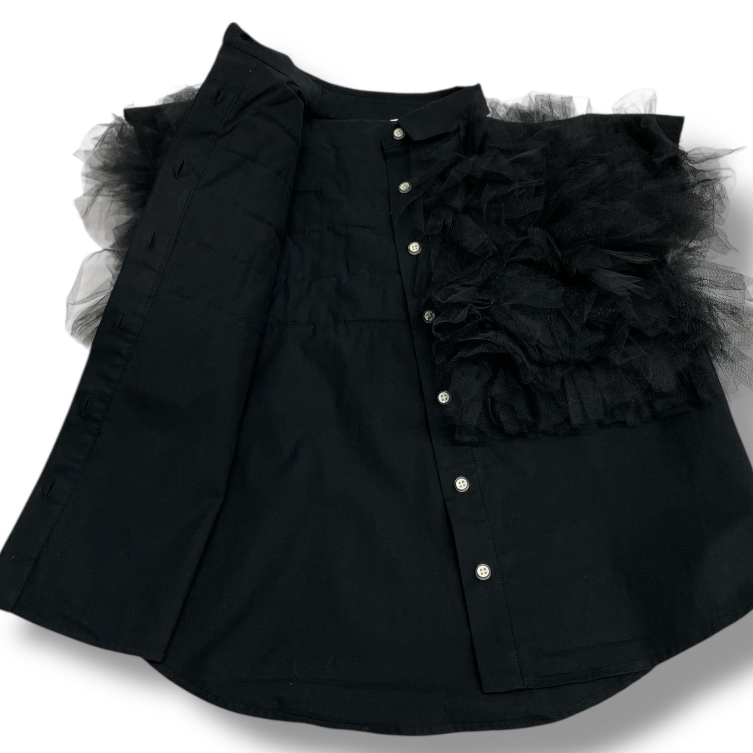 新品 タグ付 未使用 HIAND ハイアンド Swan Ribbon Shirt スワンリボン