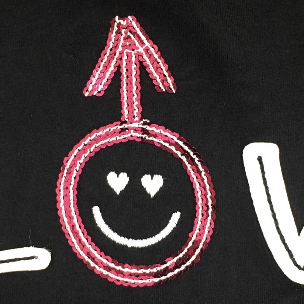 美品】ダンスウィズドラゴン 長袖ハイネックシャツ 黒×ピンク