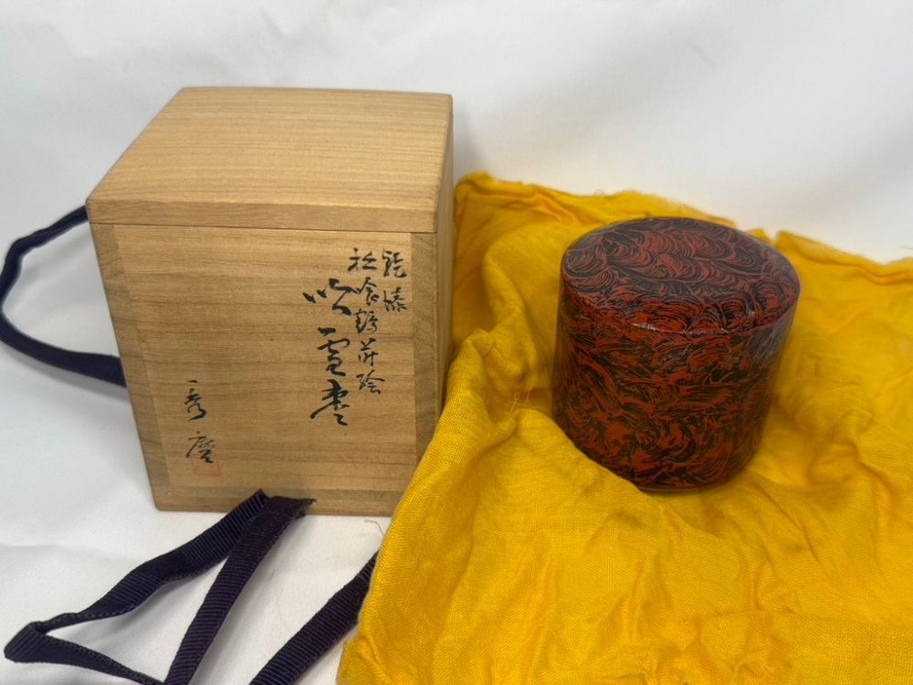 洗朱 松喰鶴蒔絵 吹雪 棗 共箱 使用品か未使用か不明 - メルカリ