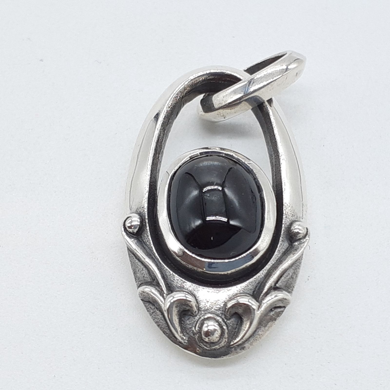 AQUA SILVER シルバー925 オニキス ペンダントトップ トライバル AQUA SILVER アクアシルバー ネックレス ペンダントトップ チャーム