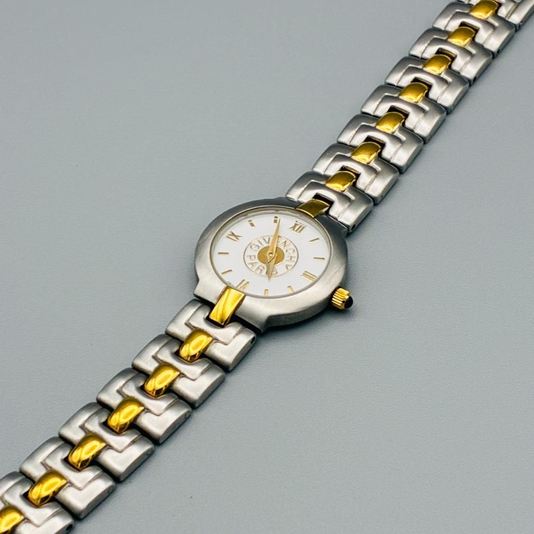 稼働 美品 GIVENCHY ジバンシィ クォーツ レディース 腕時計 コンビ