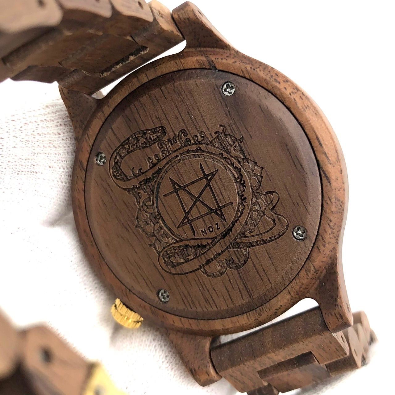 非稼働】新品未使用 NOZ ノズ 天然石×木製腕時計 ラピスラズリ