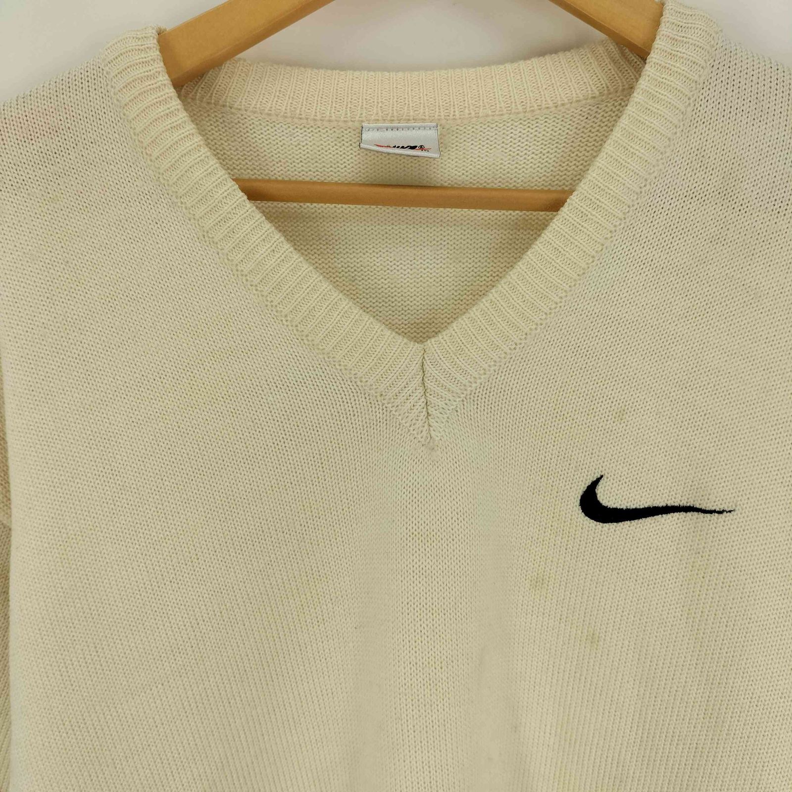 ナイキ NIKE 90－00S 白タグ スウッシュ刺繍 Vネック プルオーバー 