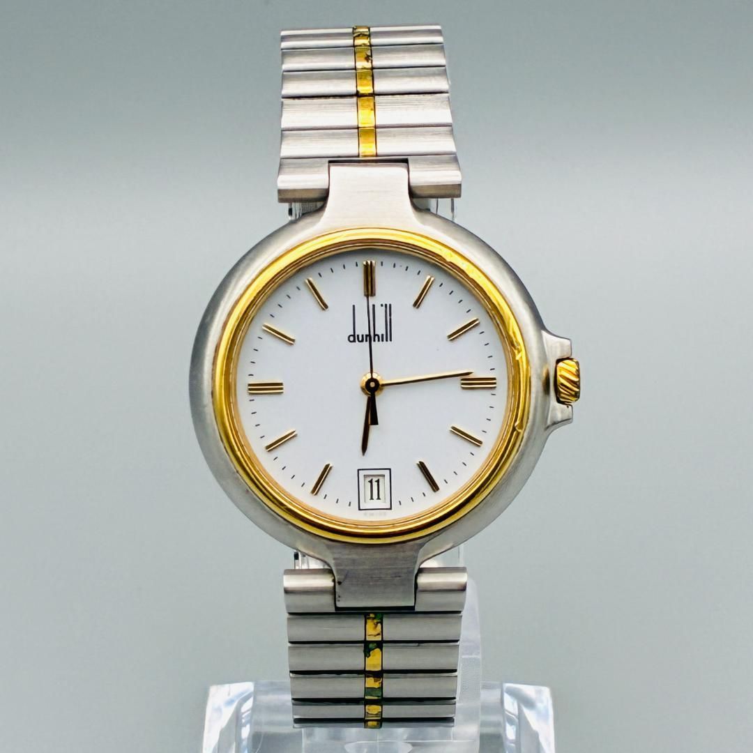 稼働 ダンヒル 腕時計 クオーツ メンズ レディース コンビ デイト ３針 dunhill（ダンヒル） レディース腕時計 ミレニアム 12Pダイヤ クオーツ