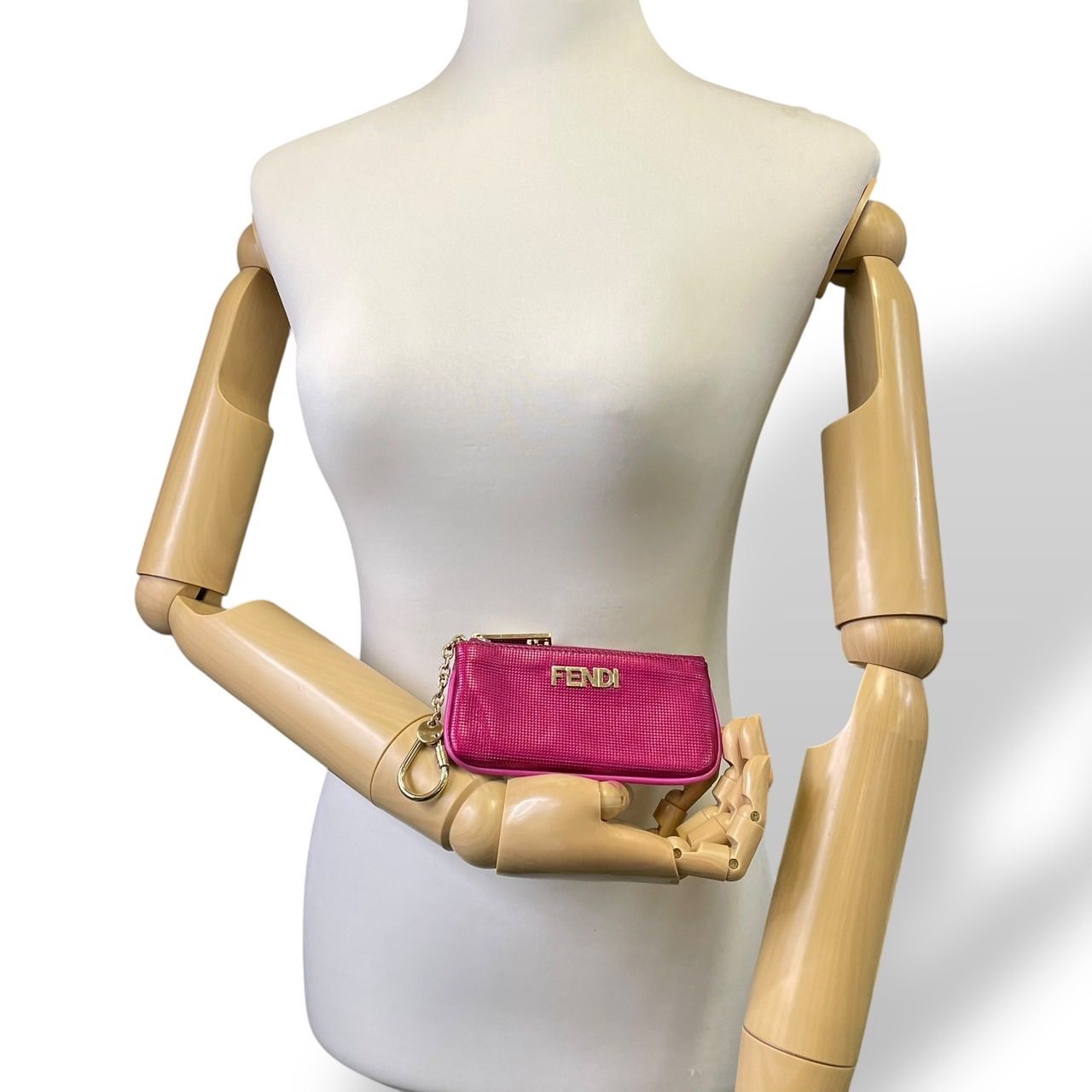 美品 希少 FENDI フェンディ コインケース 小銭入れ キーリング付き 