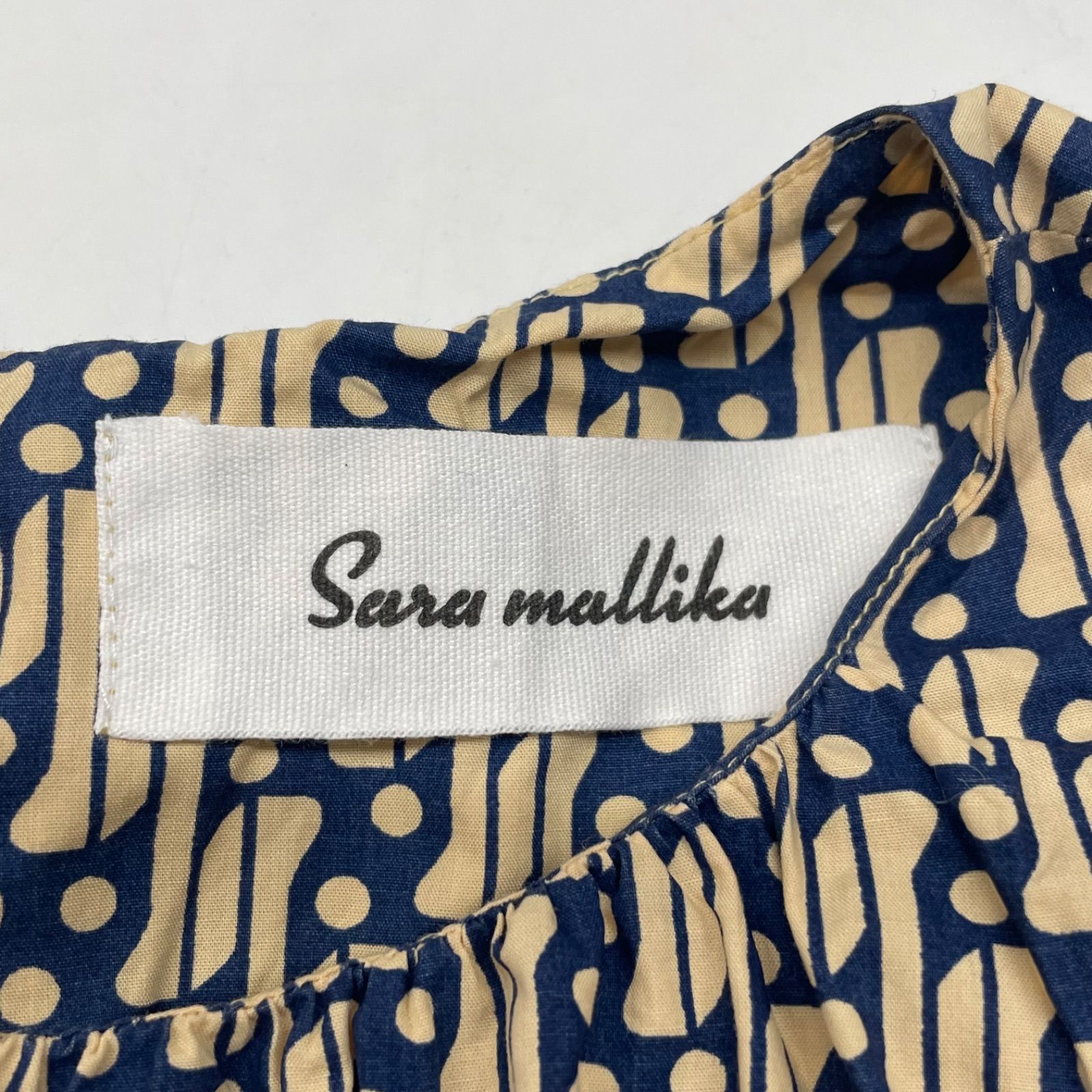 極美品】サラマリカGEOMETRICPATTERN GATHER TOP | ヤマダウェブコム