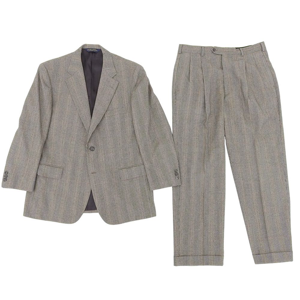 美品！Brooks Brothers ウールチェック柄 セットアップ Brooks Brothers ブルックスブラザーズ グレンチェック ウール