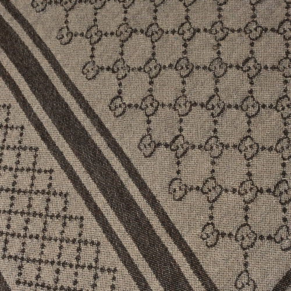 GUCCI フォックスファー付き シルク混 GG柄 ストール マフラー - メルカリ