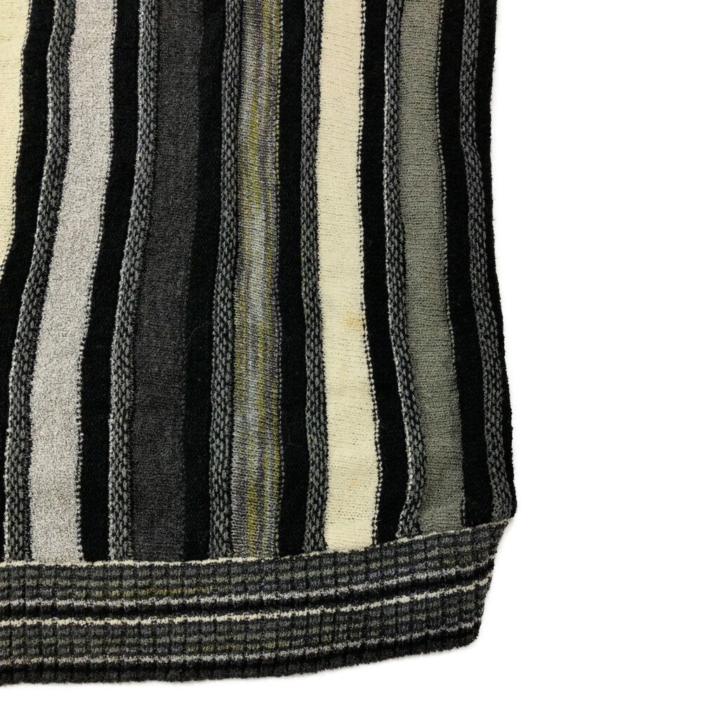 90年代 USA製 BACHRACH 3Dニットセーター ストライプ マルチカラー 