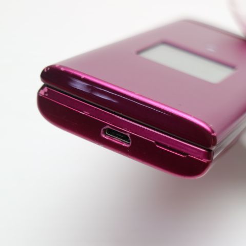 美品 KYF38 かんたんケータイ ワインレッド スマホ 本体 白ロム 土日祝