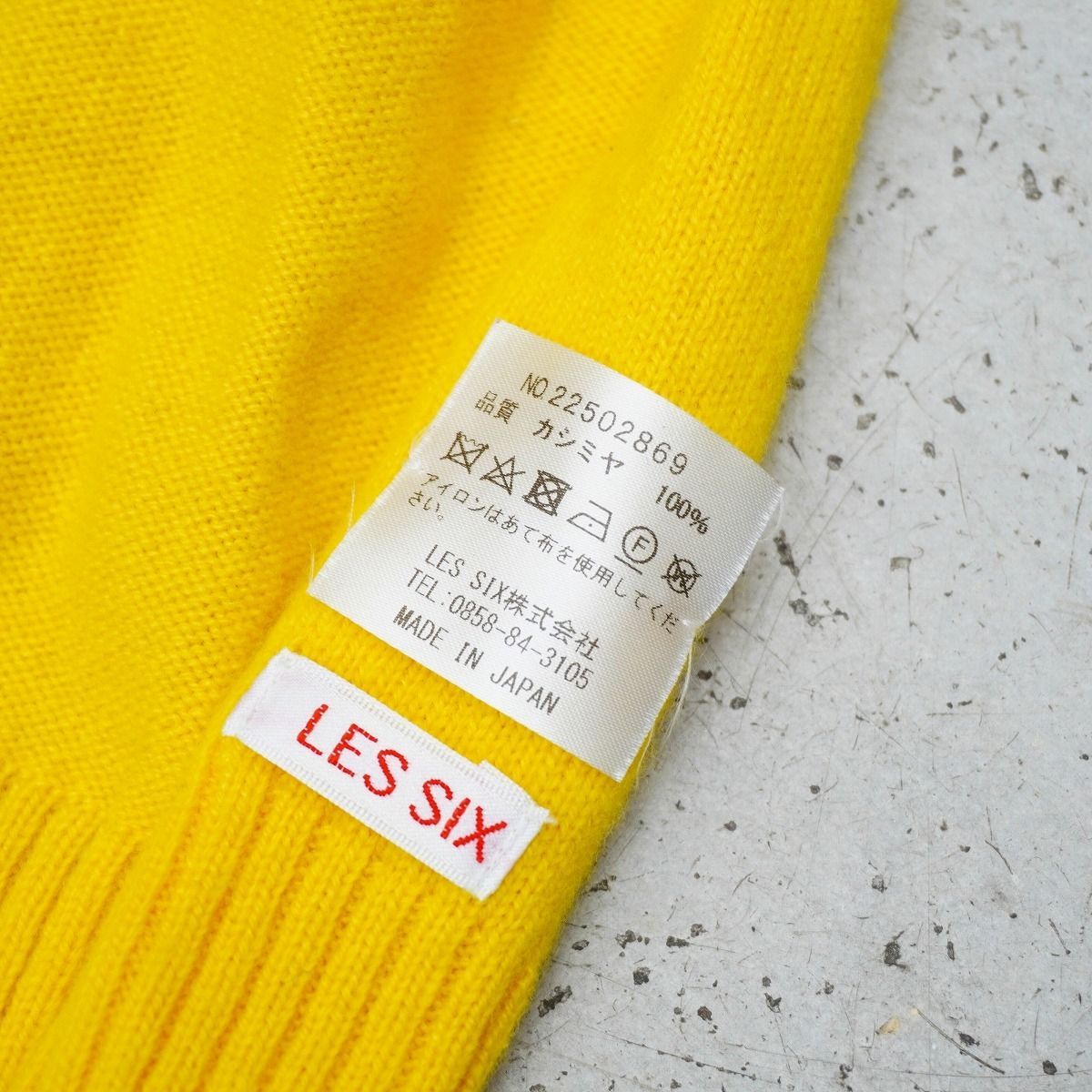 美品 LES SIX レ シス カシミヤ ニット マフラー ＋ フリンジ ストール