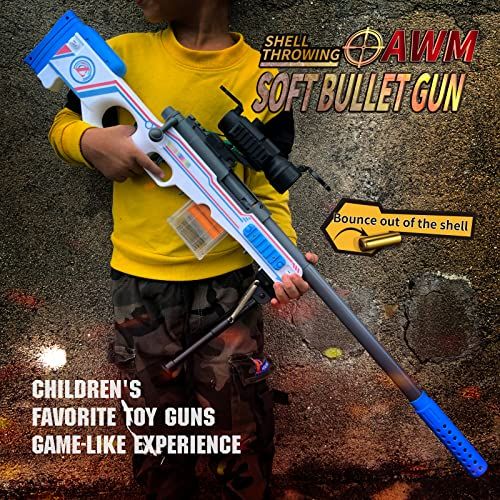AGM MASTECH AWM シェル投げブラスター ショットガン おもちゃ銃 リフィルダーツ シェル クリップマガジン 4 ダーツリロード ブラスターおもちゃプレイセット 男の子 少年 大人用 ホワイト 彡 aefb 6 c 15