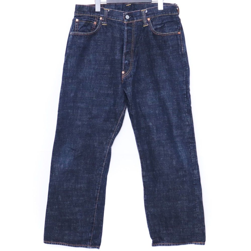 EVISU 和柄スカル カモメ刺繍 デニムパンツ W34 L35 インディゴ - メルカリ