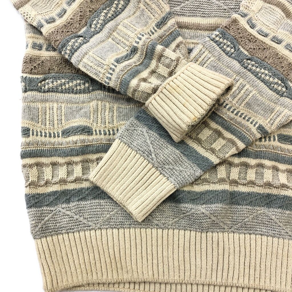 TOM HANSON 3Dニットセーター マルチカラー(メンズ L)中古 古着 X1746