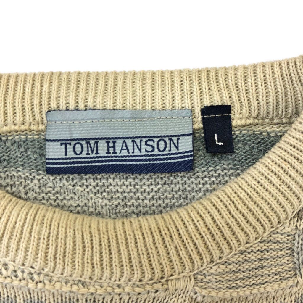TOM HANSON 3Dニットセーター マルチカラー(メンズ L)中古 古着 X1746