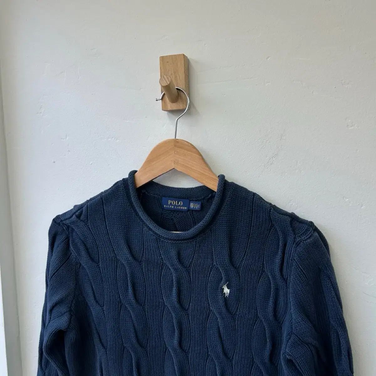 15820 - ポロラルフローレン ネイビー ケーブルニット - メルカリ
