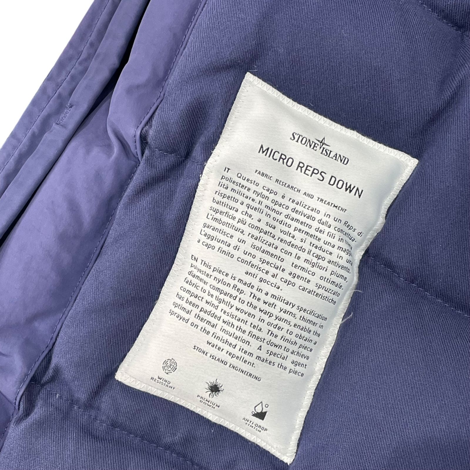 STONE ISLAND】 MICRO REPS DOWN JACKET NAVY ストーンアイランド 