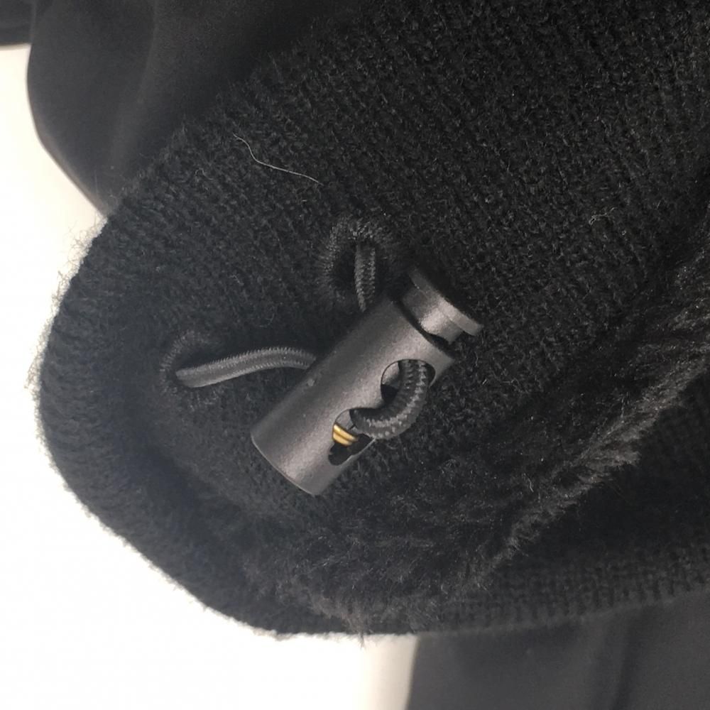 超美品】ジュンアンドロペ 中綿レッグウォーマー 黒 裏ボア 一部ニット