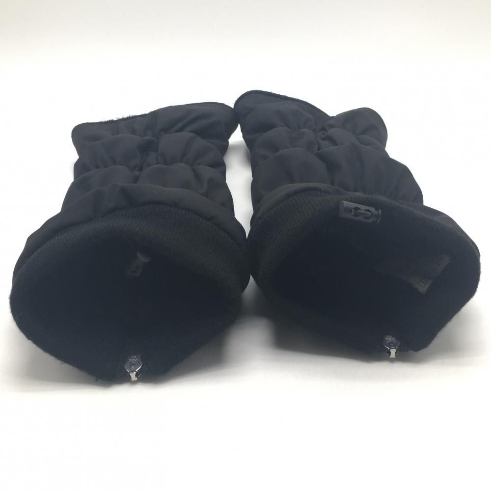 【美品】ジュンアンドロペ　レディースゴルフ　ブラックレッグウォーマー 黒 超美品】ジュンアンドロペ 中綿レッグウォーマー 黒 裏ボア 一部ニット