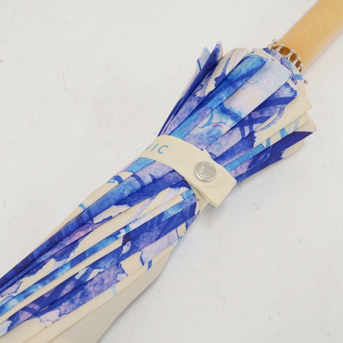 傘 HOKUSAI GRAPHIC 北斎グラフィック 16本骨傘 USED美品 和柄テキスタイル 遊泳海月 極シリーズ 60cm A3410