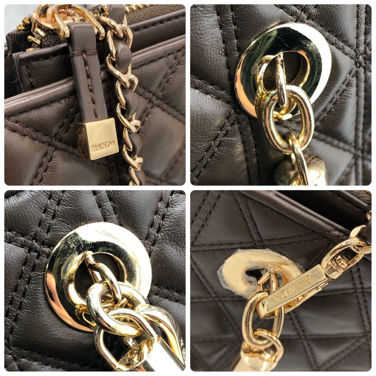 極美品】RANDA ランダ キルティング 2way ハンドバッグ ショルダー 