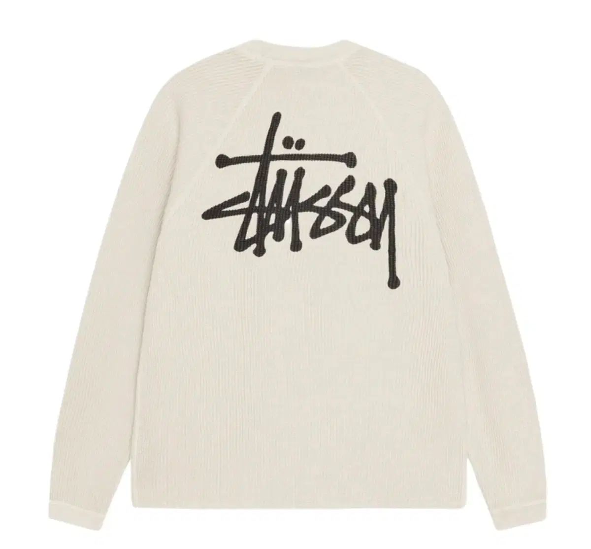2XL STUSSY ステューシー ラグラン サーマル ロングスリーブ クルー 