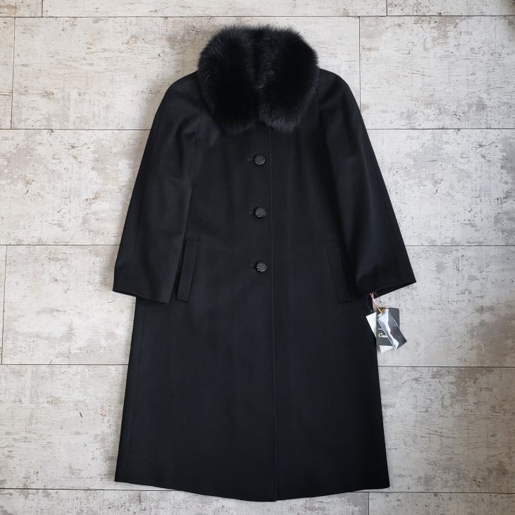 未使用 Silsefia ☆ 総カシミヤ 2WAY ロングコート 9 フォックスファー