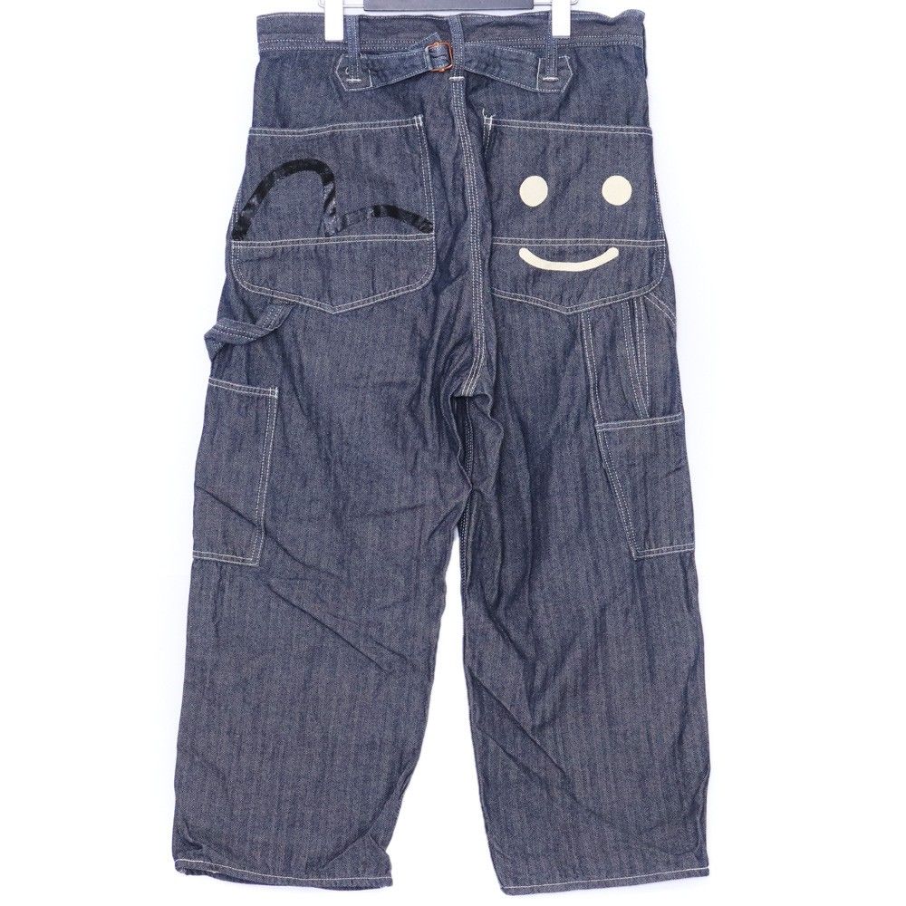 EVISU カモメ スマイリーフェイスプリント ペインターパンツ サイズ36