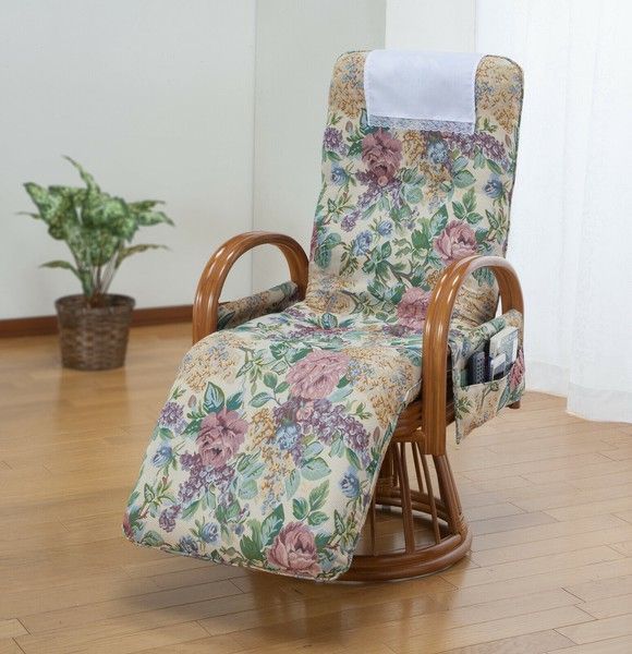 天然籐フットレスト付き回転高座椅子 FL-3549 - メルカリ