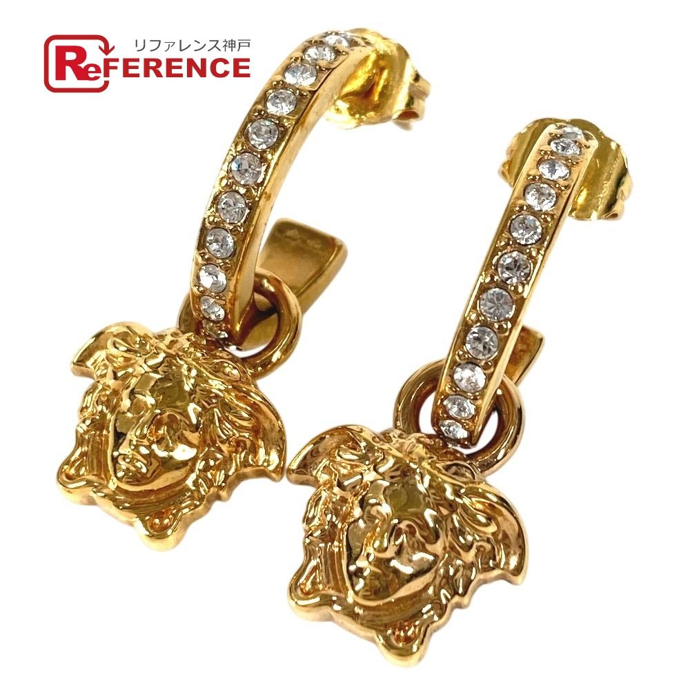 VERSACE ヴェルサーチ ピアス メデューサ ロゴ メタル ゴールド - メルカリ
