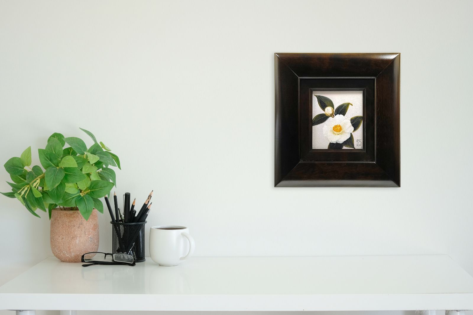 伊万里と絞椿　４号F　洋画家　小林政嗣 伊万里と絞椿 4号F 洋画家 小林政嗣 伊万里と絞椿4号F洋画家小林政嗣