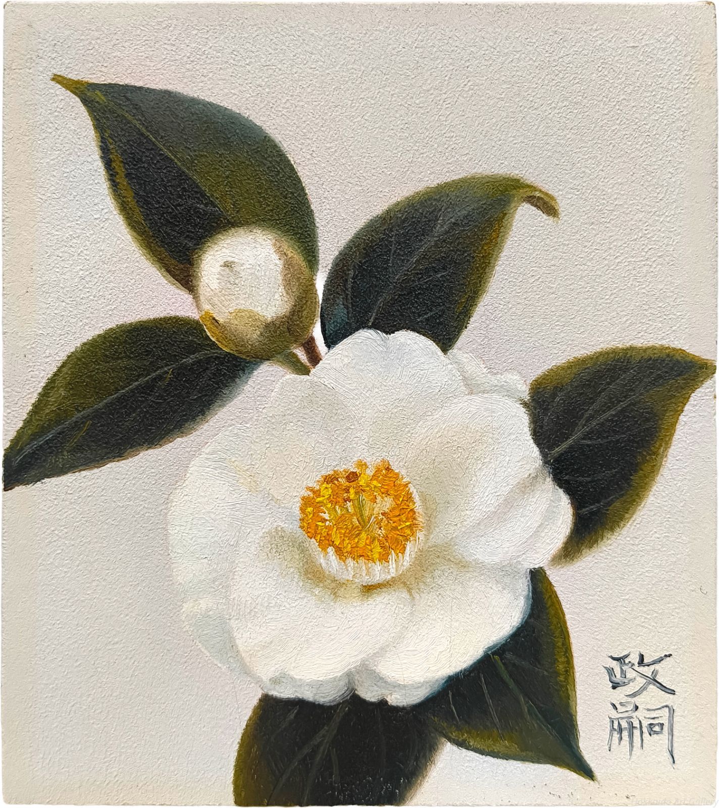 小林政嗣 「白椿」 油絵・油彩画 絵画 - メルカリ 小林政嗣 「白椿」 油絵・油彩画 絵画 - メルカリ