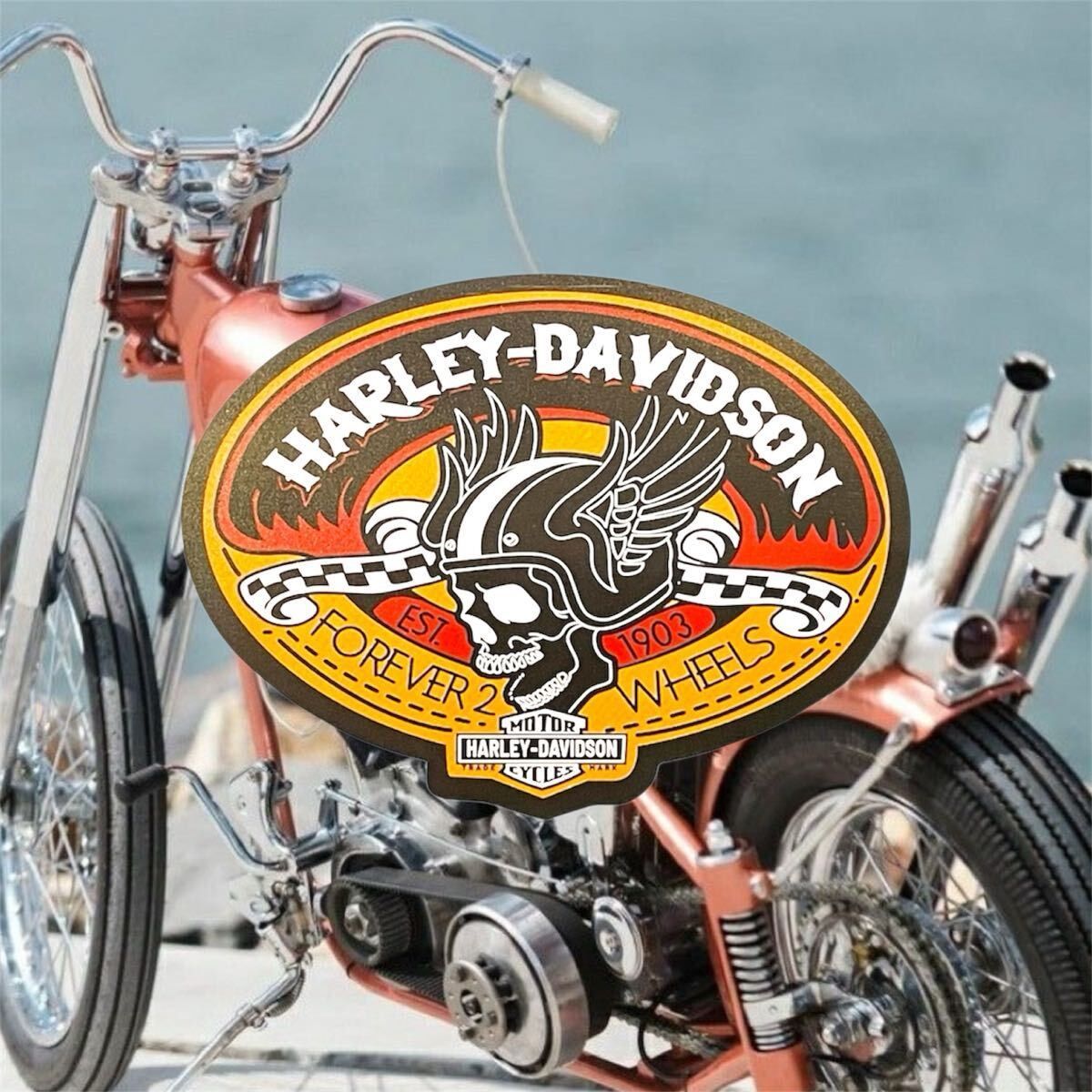 ハーレー ステッカー chopper cheetah BATES ヴィンテージ チョッパー