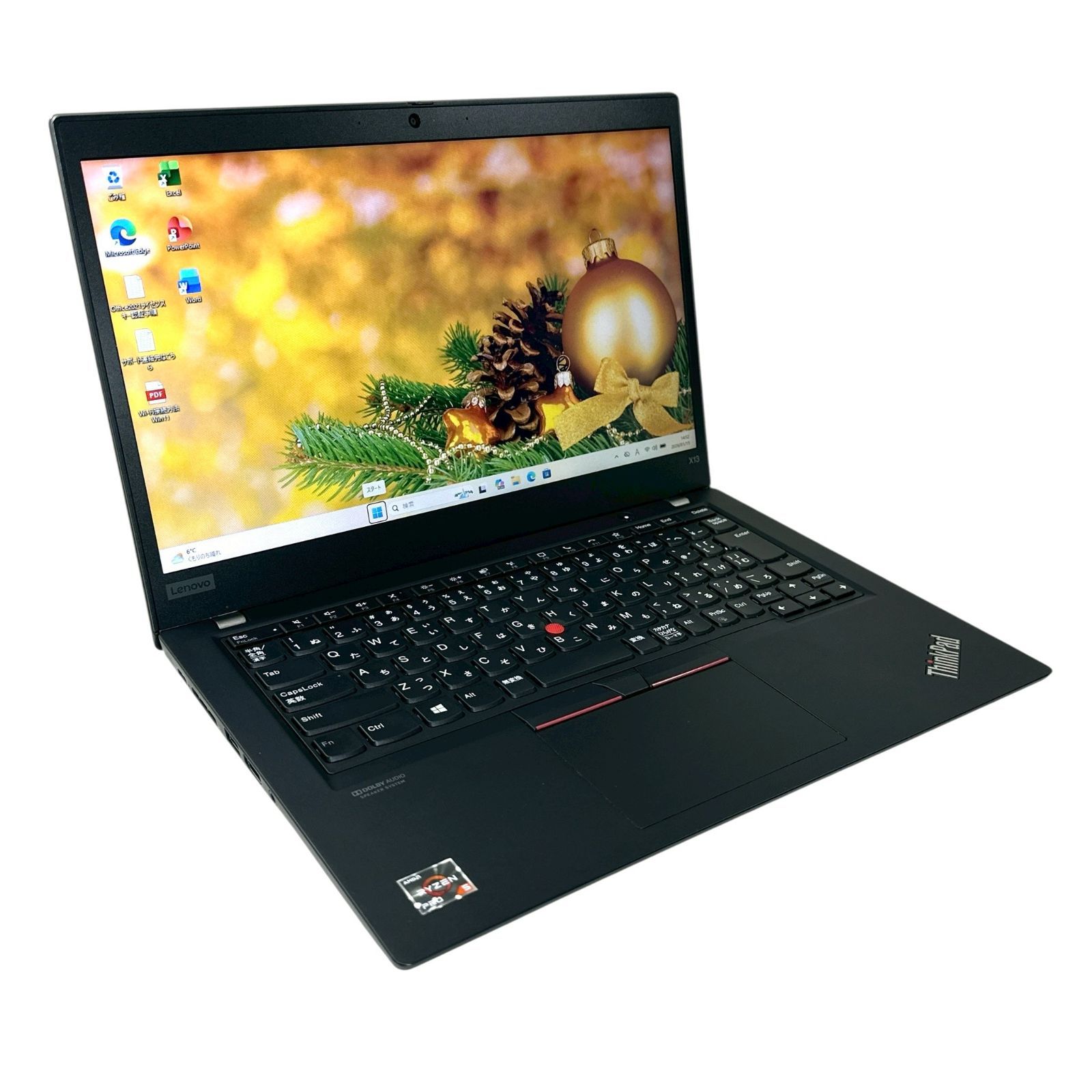 美品 Lenovo ThinkPad X13 ノートパソコン Ryzen5 PRO 4650U メモリ